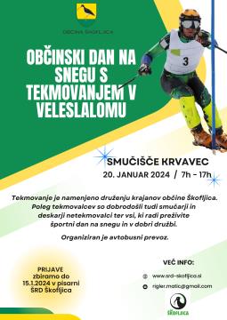 Občinski dan na snegu s tekmovanjem v veleslalomu 2024 